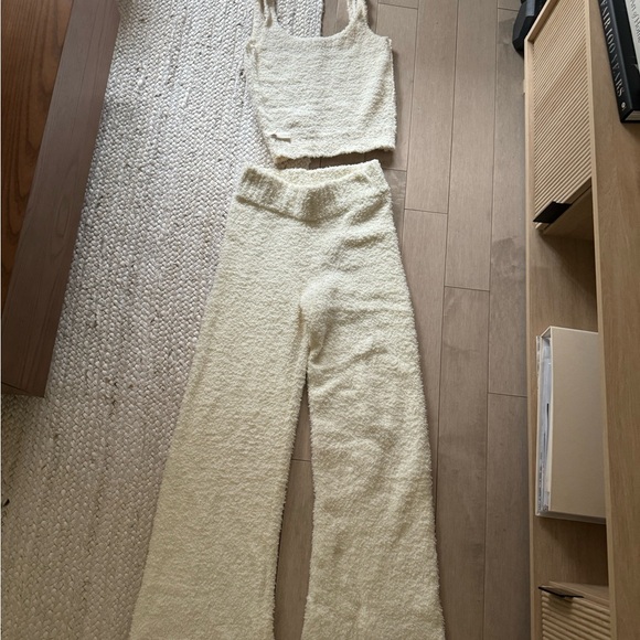 Cozy Skims Cream Knit Tank and Skirt Set - Picture 2 of 2